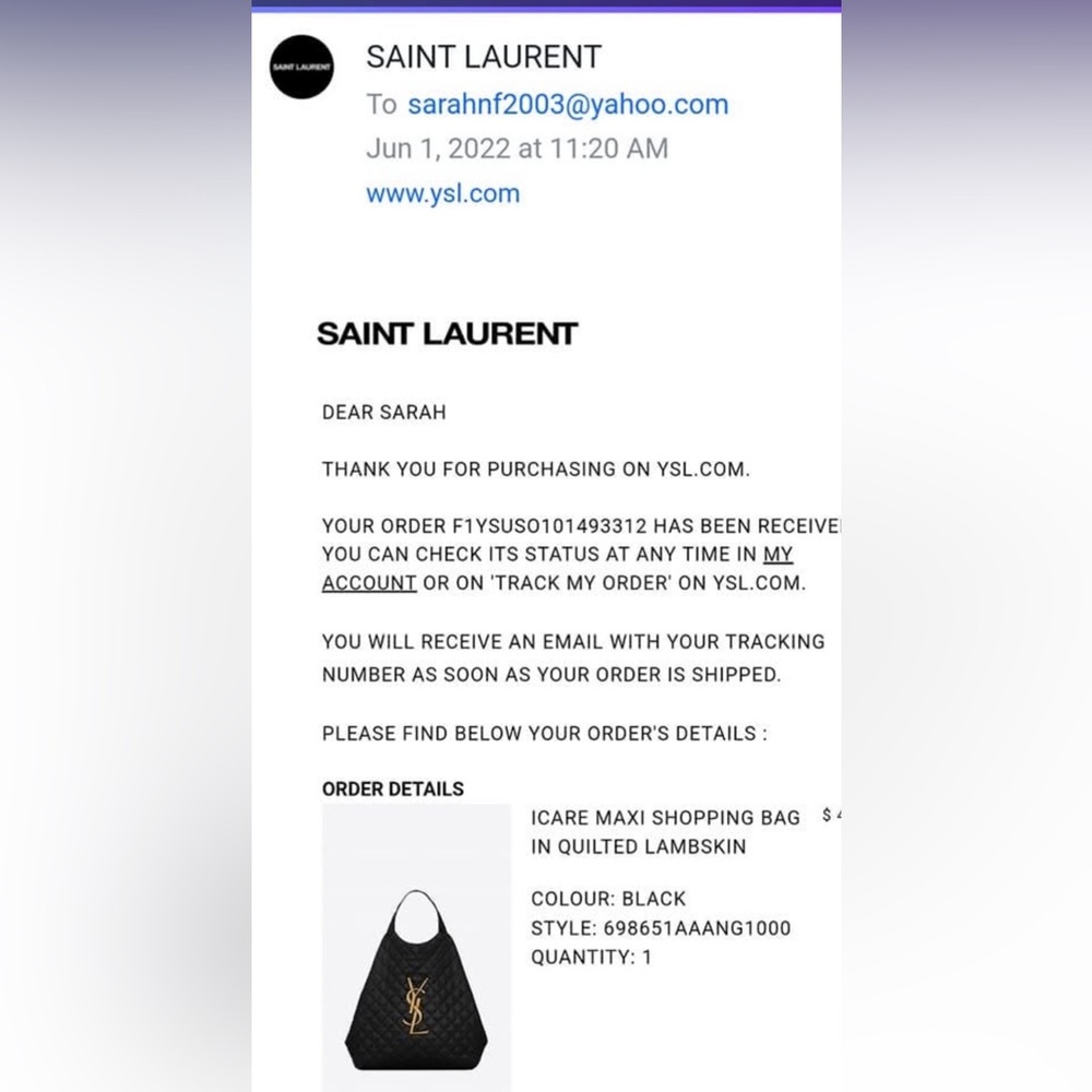 Yves Saint Laurent Black Icare maxi shopping bag - Picture 10 of 10